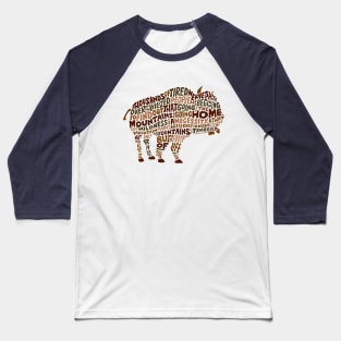 Go to the Mountains Bison Baseball T-Shirt